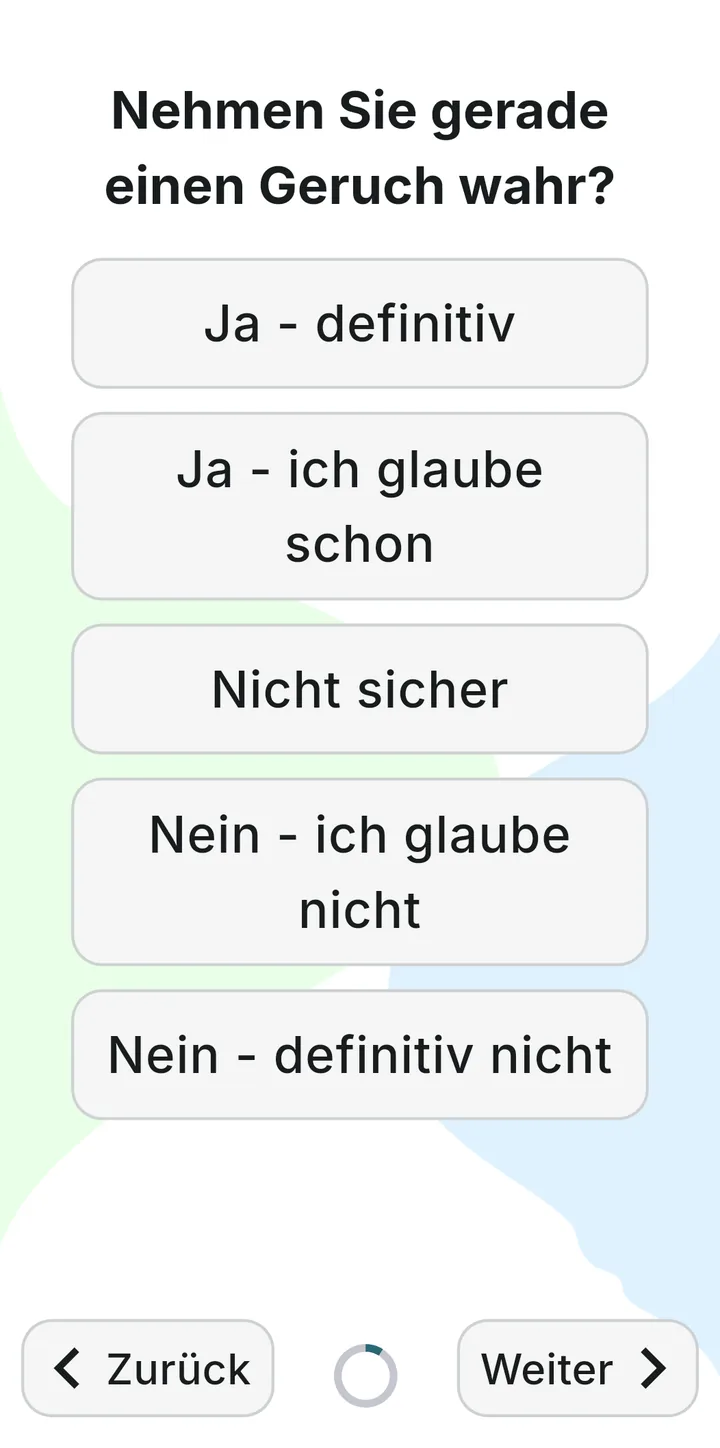 The first question in German